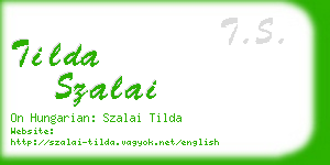 tilda szalai business card